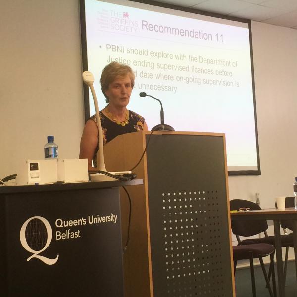 Cheryl Lamont, Director PBNI giving the response to Jean's research findings